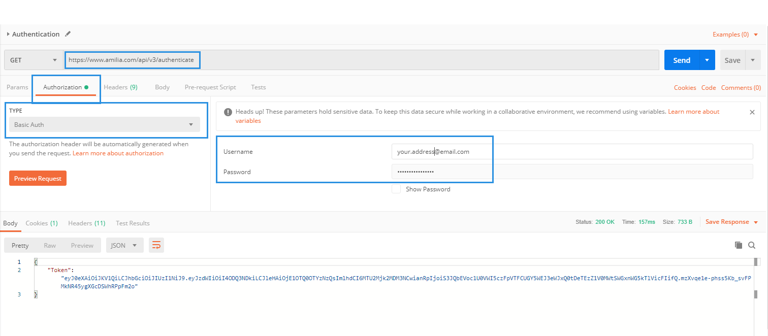 Authenticating with Postman
